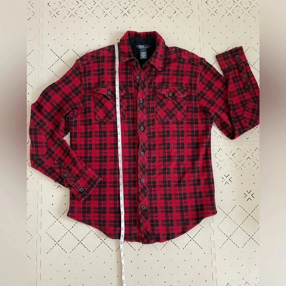 Ralph Lauren Polo‎ kids double layered thermal plaid shirt XL 18-20